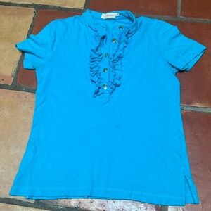 Tory Burch Blue Top - Has Small Stain At Front